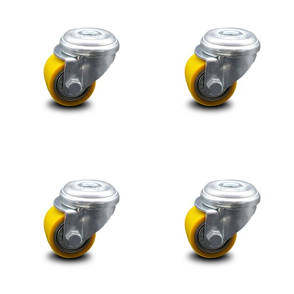 Service Caster Low Profile Polyurethane 35mm Wheel Bolt Hole Caster, 4PK SCC-BH04S13810-PUB-4 - main